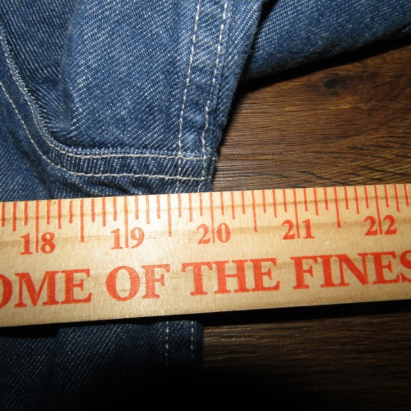 Vtg 90s Tommy Hilfiger Denim Jacket Sz L Flag Lady - Picture 2 of 7